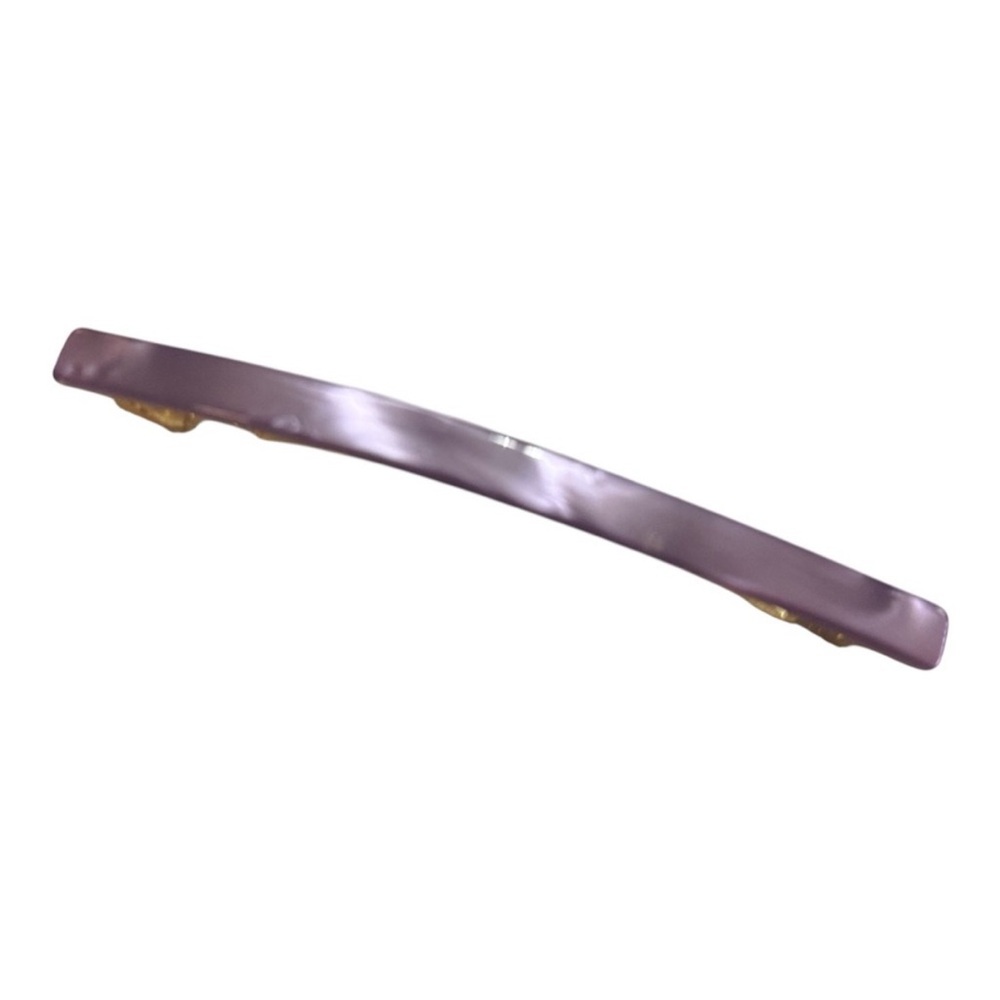1970โs Pearlescant Lilac Slim Extraโ Long French Bar Barrette, 4โ long